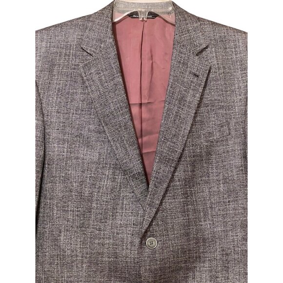 Jack Victor Men's Gray Plaid Wool Bamboo Blazer Sport Coat Size 42R - Picture 6 of 16